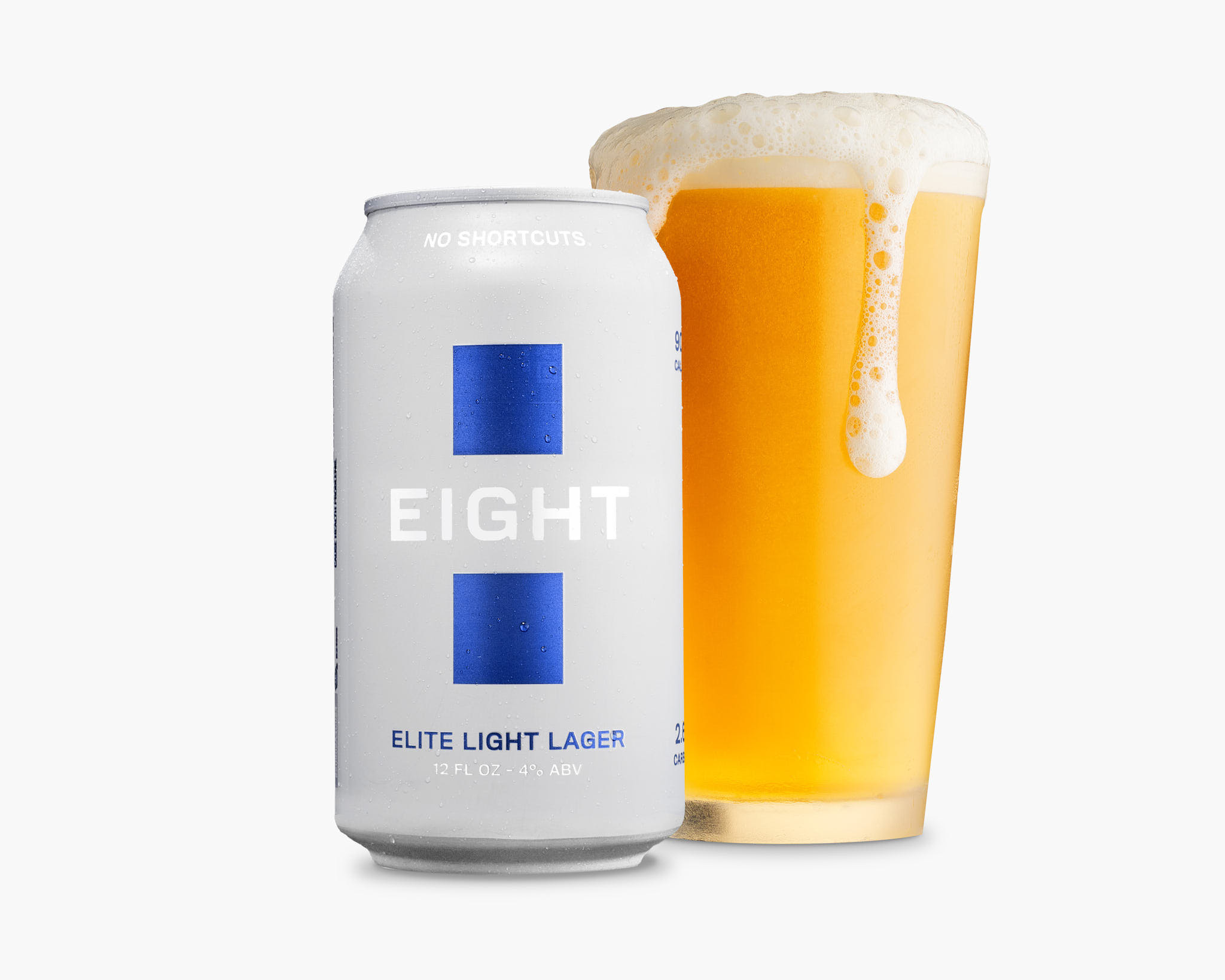 Eight Light Lager — commercial product photography by Mark Bowers