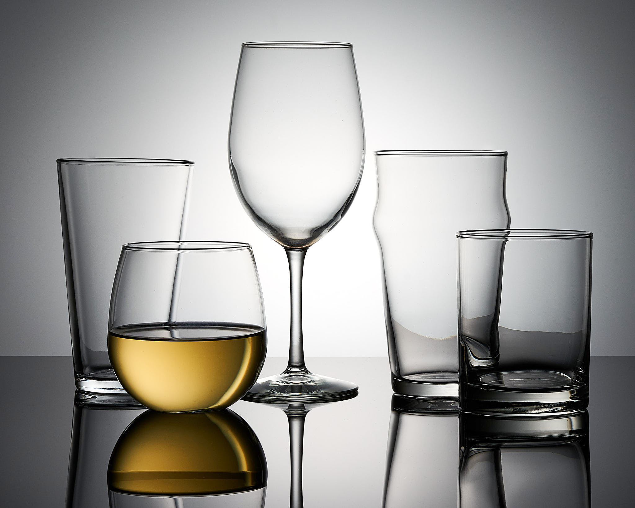 Glassware — commercial product photography by Mark Bowers